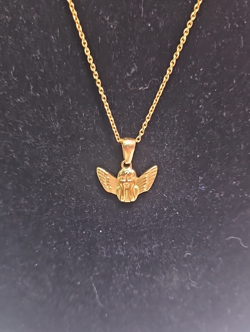 Gold Tone Angel Wing Pendant Necklace - Women's Jewelry